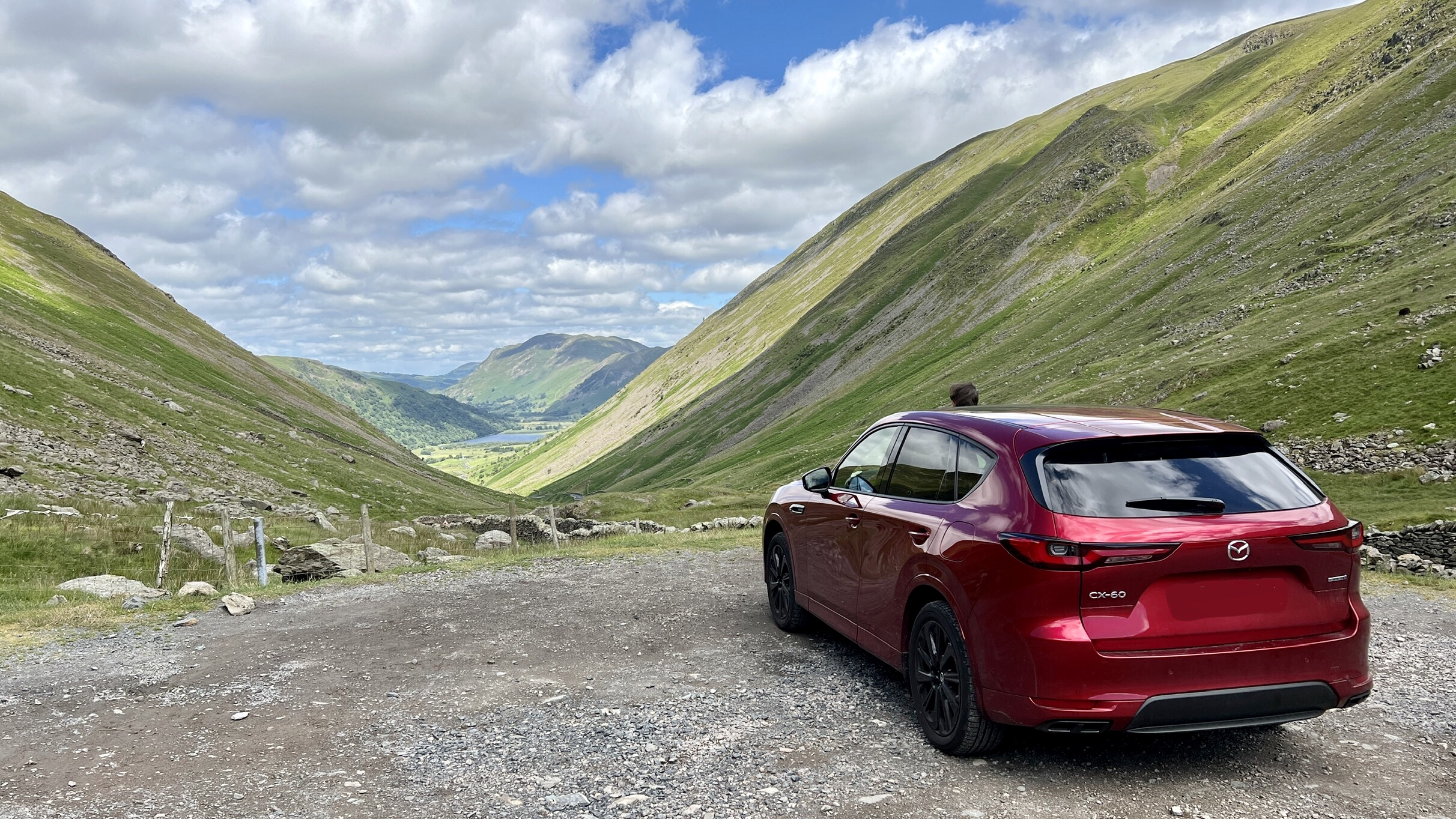 Im Lake District (Kirkstone Pass, 454 m üNN, Nordrampe, Blick auf Brothers Water)